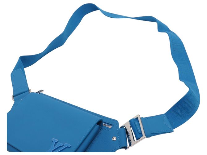 Borsa a tracolla Louis Vuitton Blue Aerogram Takeoff Sling - vista 8