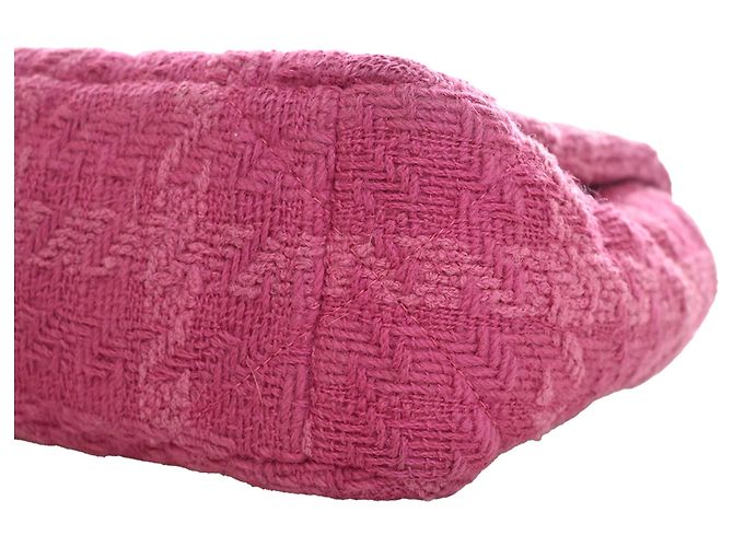 Chanel Pink Medium Tweed 19 Flap Rosa - vista 12