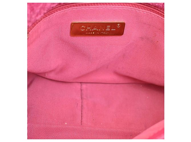 Chanel Pink Medium Tweed 19 Flap Rosa - vista 6
