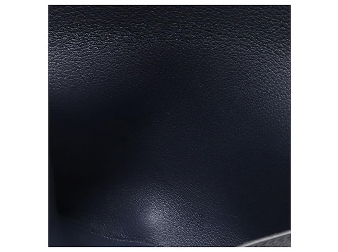 Portapassaporto Hermès Blue Evergrain RMS Toutenmain Blu navy - vista 3