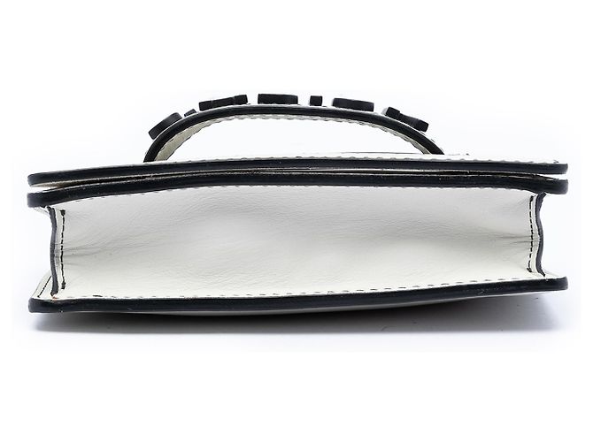 Dior Mini borsa a flap in pelle di vitello bianca J'Adior con catena Bianco - vista 3