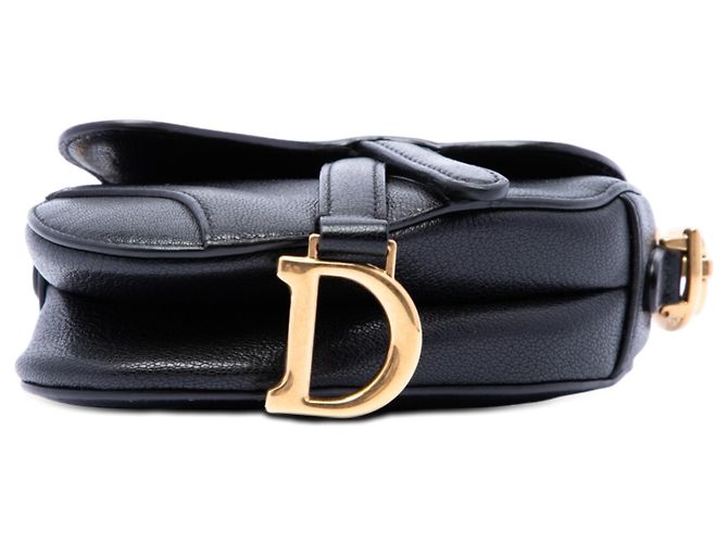 Dior Black Micro Goatskin Saddle Schwarz - Ansicht 3