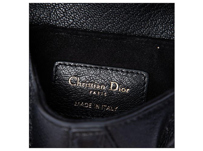 Dior Black Micro Goatskin Saddle Schwarz - Ansicht 5