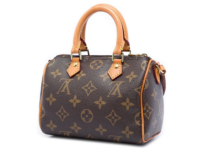 Louis Vuitton Marrone Monogram Nano Speedy Bandouliere - vista 2