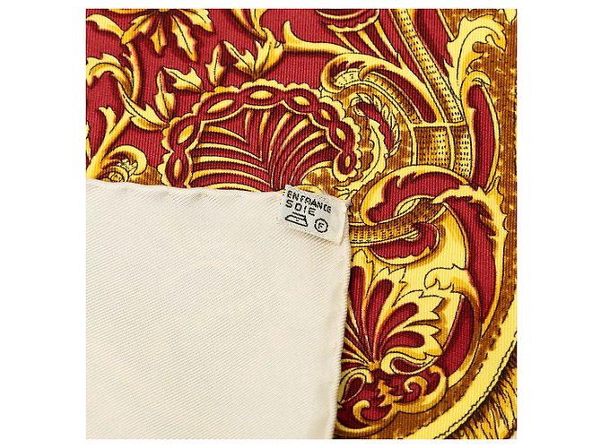 Pañuelo de seda Hermès White Selles a Housse 90 Blanco - vista 2