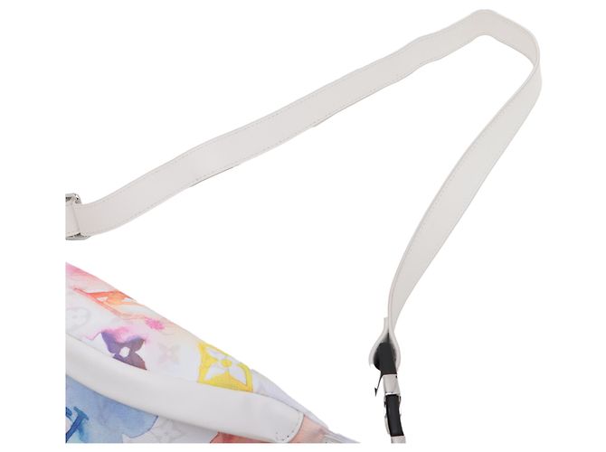 Marsupio Louis Vuitton White Monogram Watercolor Discovery PM Bianco - vista 10