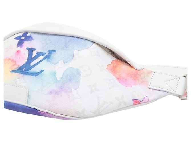 Marsupio Louis Vuitton White Monogram Watercolor Discovery PM Bianco - vista 8
