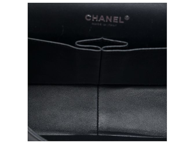Chanel Black Jumbo Classic Patent Double Flap Nero - vista 4