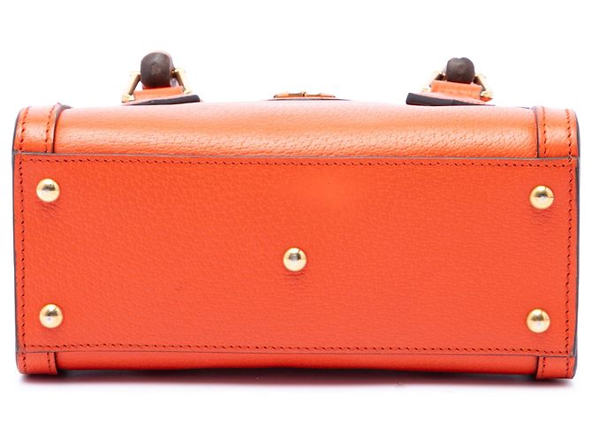 Bolsa Gucci Diana Small em couro de bezerro laranja com bambu - vista 3