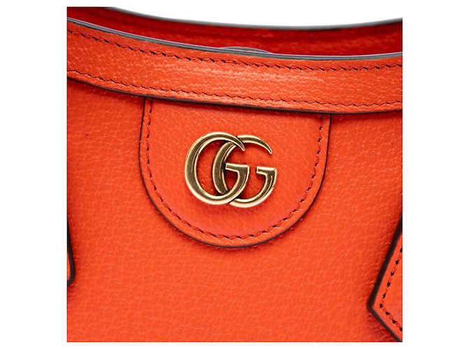 Bolsa Gucci Diana Small em couro de bezerro laranja com bambu - vista 5