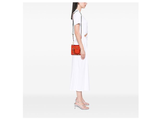 Bolsa Gucci Diana Small em couro de bezerro laranja com bambu - vista 6