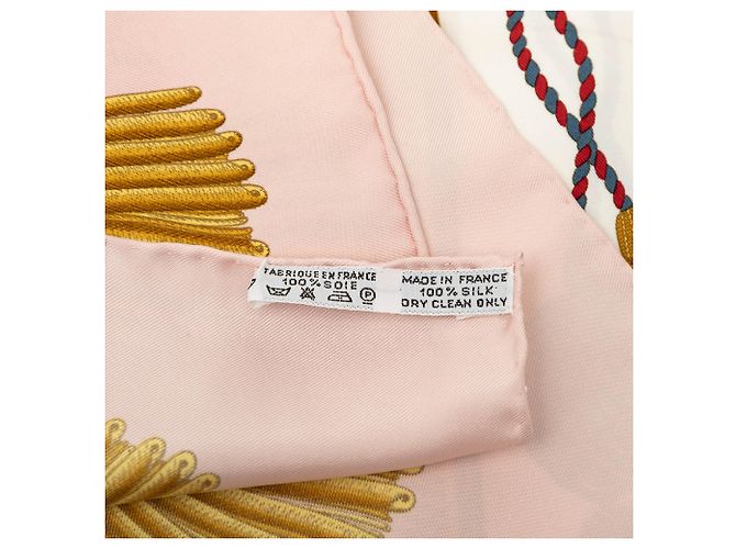 Sciarpa in seta Hermès Pink Poste et Cavalerie 90 Rosa - vista 2