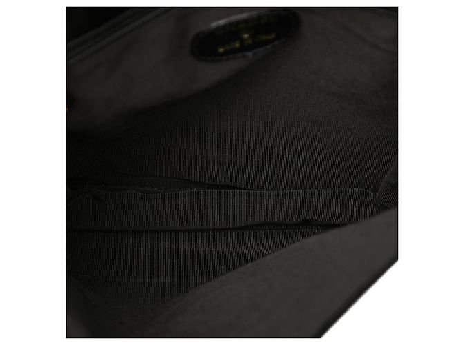 Borsa a tracolla Chanel in pelle di agnello nera con logo Nero - vista 4