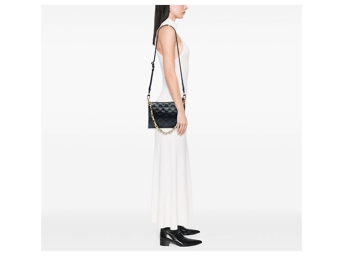 Louis Vuitton Coussin PM in agnello con monogramma in rilievo nero - vista 5