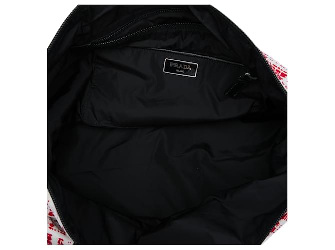 Saffiano Borsa Prada Red Tessuto Stampato Rosso - vista 4