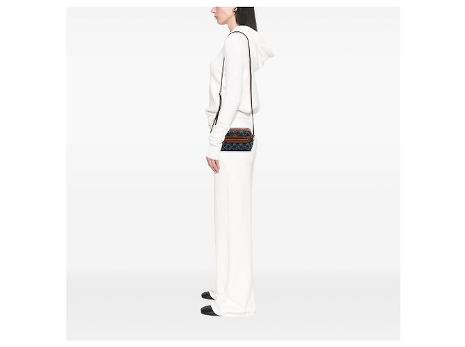 Gucci Blue Mini GG Denim Ophidia Crossbody - vista 6