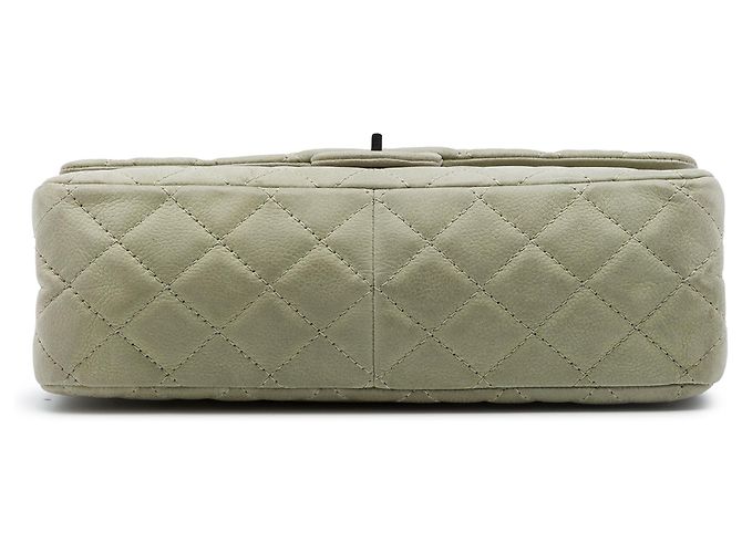 Chanel Green Quilted Caviar Reissue 2.55 Double Flap 226 Verde - vista 3