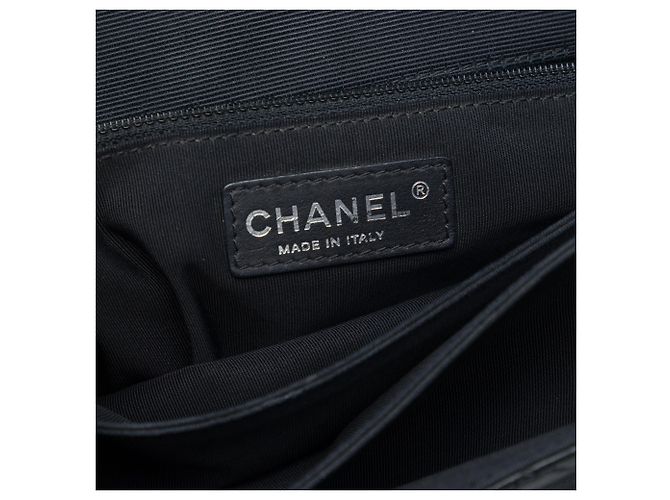 Chanel Black CC trapuntato in agnello e grosgrain So Black Flap Nero - vista 5