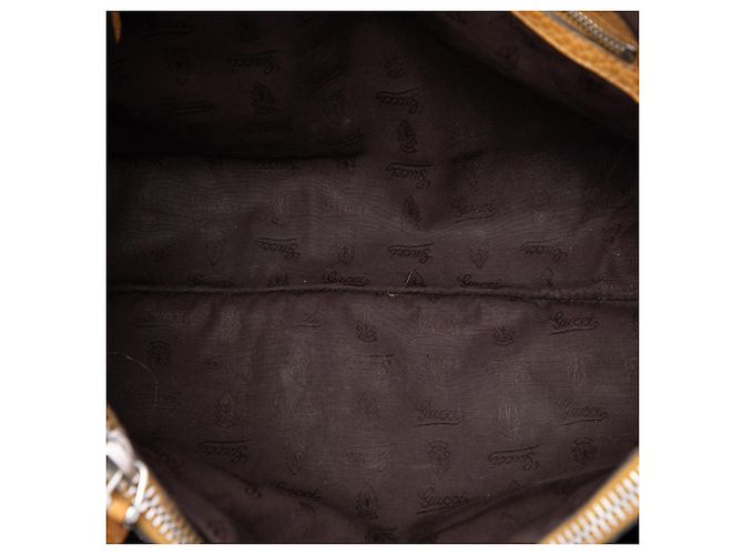 Gucci Bamboo Libeccio Tote aus beigem GG Canvas, Medium - Ansicht 4