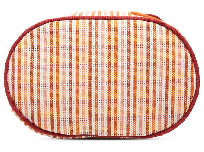 Zaino Hermès Orange Canvas Animaux Nattes Arancione - vista 3