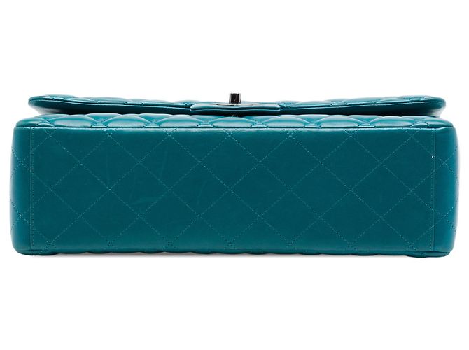 Chanel Blue Maxi Classic Lambskin Double Flap - vista 3