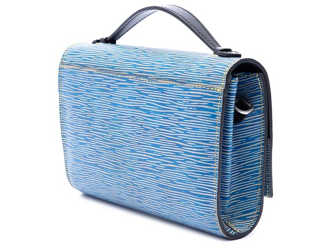Louis Vuitton Blue Epi Denim Clery - vista 2