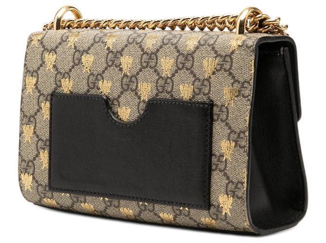 Gucci Beige Small GG Supreme Bee Padlock Crossbody - vista 2