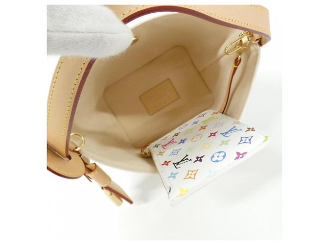 Borsa a tracolla Louis Vuitton Multicolor All-in-BB Bianco - vista 8