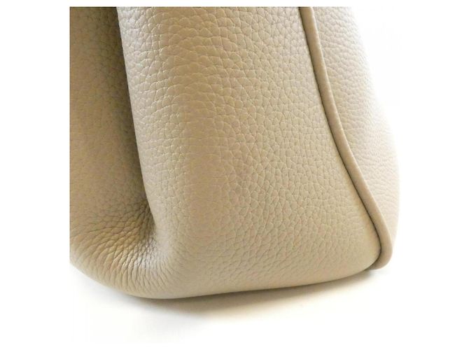 Borsa Louis Vuitton Mila MM M51685 Beige Grigio - vista 6