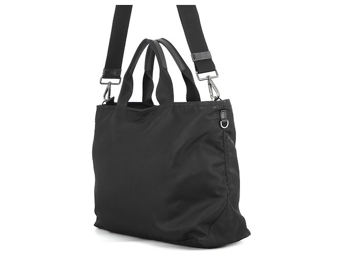 Prada Nylon Triangle Tote Bag Schwarz - Ansicht 2