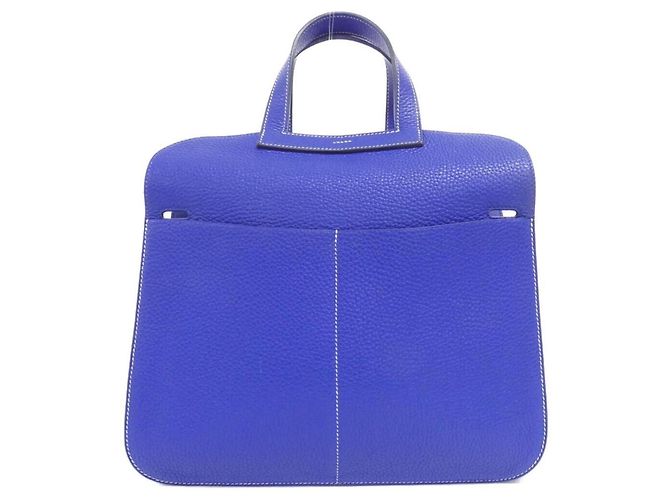 Borsa Hermès Arzan Blu in Pelle Taurillon Clemence - vista 2