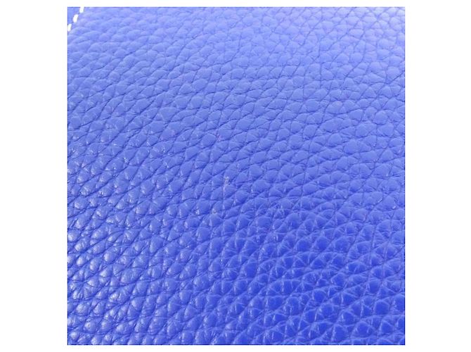 Borsa Hermès Arzan Blu in Pelle Taurillon Clemence - vista 6