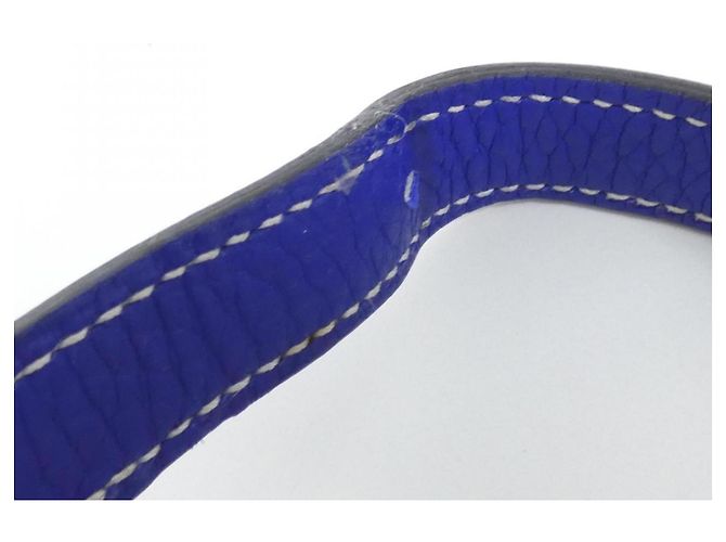 Borsa Hermès Arzan Blu in Pelle Taurillon Clemence - vista 7