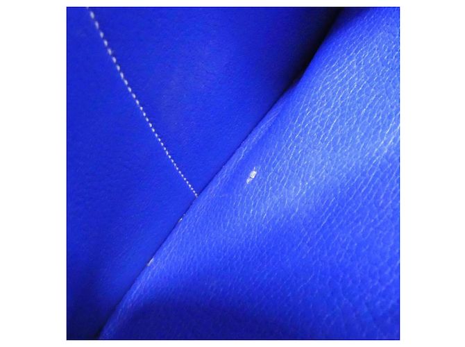 Borsa Hermès Arzan Blu in Pelle Taurillon Clemence - vista 9