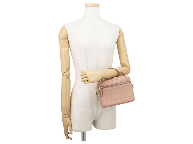 Borsa Vanity Cannage Christian Dior Beige - vista 4