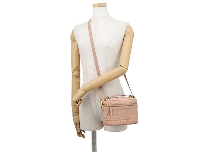 Borsa Vanity Cannage Christian Dior Beige - vista 5