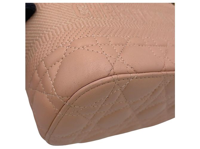 Borsa Vanity Cannage Christian Dior Beige - vista 7