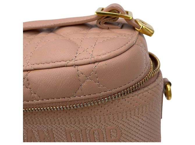 Borsa Vanity Cannage Christian Dior Beige - vista 8
