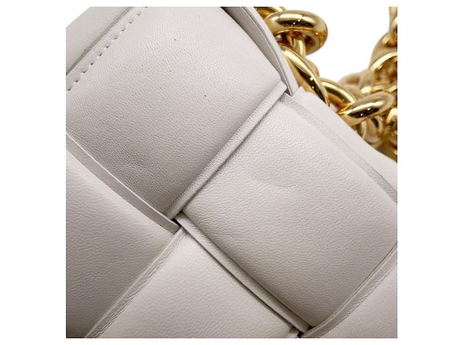 Borsa a tracolla con catena bianca Bottega Veneta Bianco - vista 10