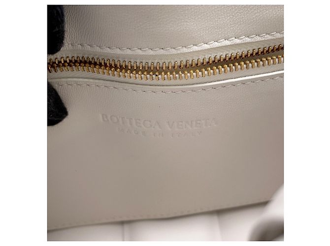 Borsa a tracolla con catena bianca Bottega Veneta Bianco - vista 14