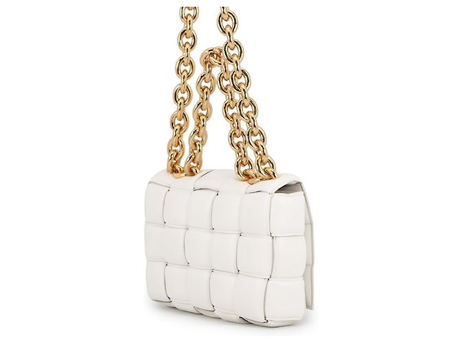 Borsa a tracolla con catena bianca Bottega Veneta Bianco - vista 2