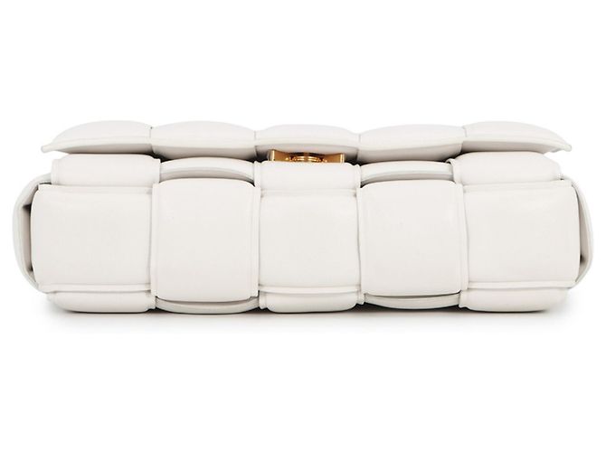 Borsa a tracolla con catena bianca Bottega Veneta Bianco - vista 3