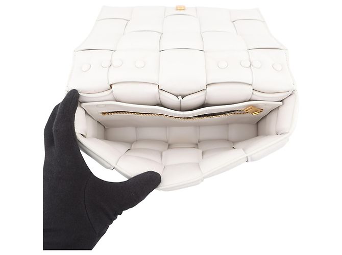 Borsa a tracolla con catena bianca Bottega Veneta Bianco - vista 5