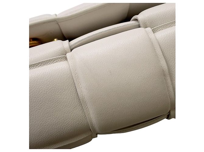 Borsa a tracolla con catena bianca Bottega Veneta Bianco - vista 7