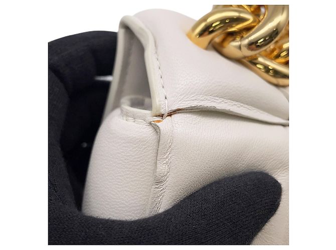 Borsa a tracolla con catena bianca Bottega Veneta Bianco - vista 9