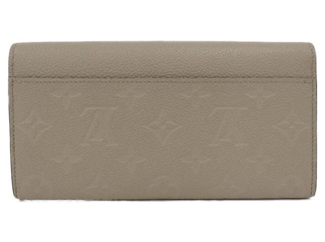 Sarah Louis Vuitton Monogram Empreinte Long Wallet Beige Grigio - vista 2