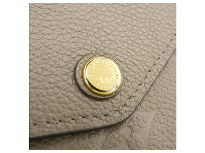 Sarah Louis Vuitton Monogram Empreinte Long Wallet Beige Grigio - vista 3