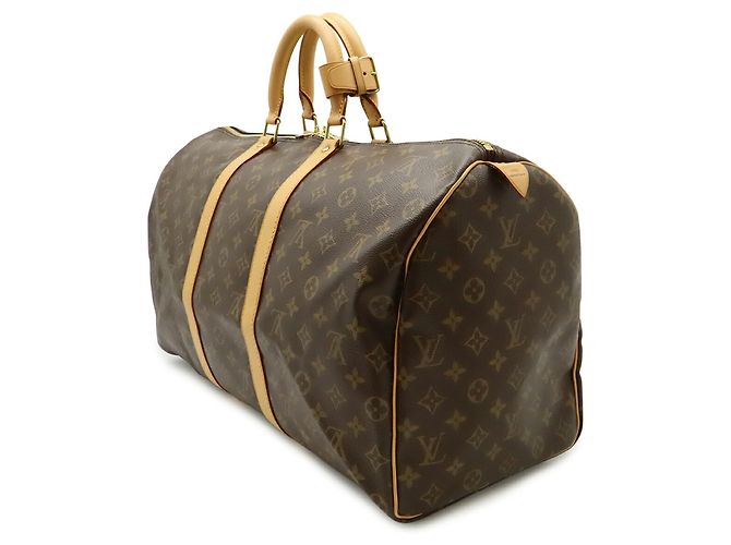 Borsa Boston Louis Vuitton Monogram Keepall 50 Marrone - vista 3