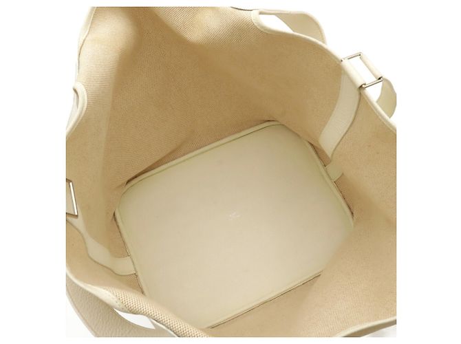 Hermès Borsa a Spalla/Tote Bag Hermes Picotin TGM Bianco - vista 7