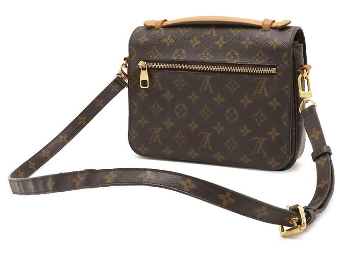 Borsa Louis Vuitton Monogram Pochette Metis MM Marrone - vista 3